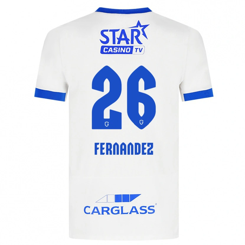 Danxen Homem Camisola Elias Gonzalez Fernandez #26 Branco Azul Alternativa 2026/27 Camisa