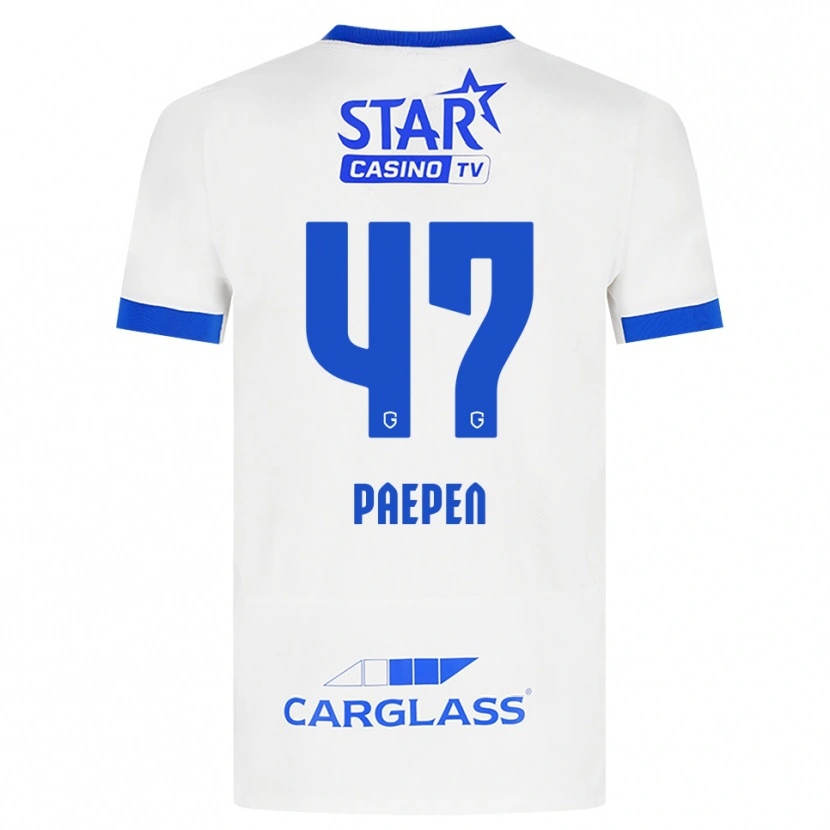 Danxen Homem Camisola Sam Paepen #47 Branco Azul Alternativa 2026/27 Camisa