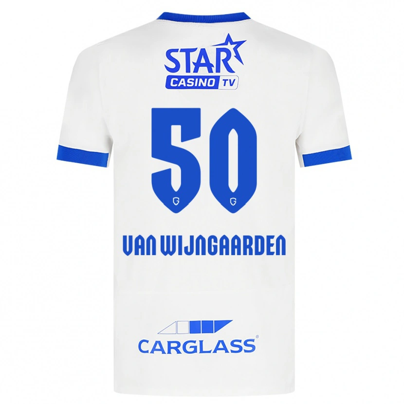 Danxen Homem Camisola Maren Van Wijngaarden #50 Branco Azul Alternativa 2026/27 Camisa