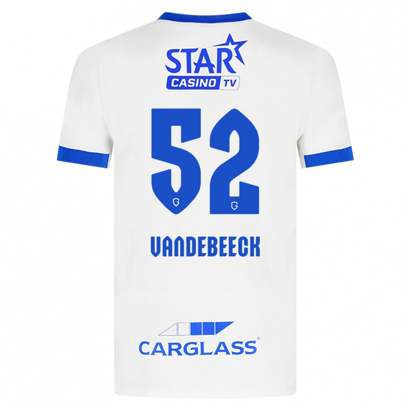 Danxen Homem Camisola Emmely Vandebeeck #52 Branco Azul Alternativa 2026/27 Camisa