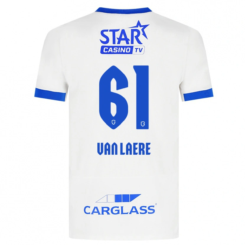 Danxen Homem Camisola Daan Van Laere #61 Branco Azul Alternativa 2026/27 Camisa