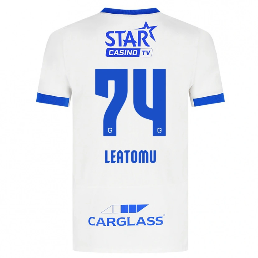 Danxen Homem Camisola Noa Leatomu #74 Branco Azul Alternativa 2026/27 Camisa