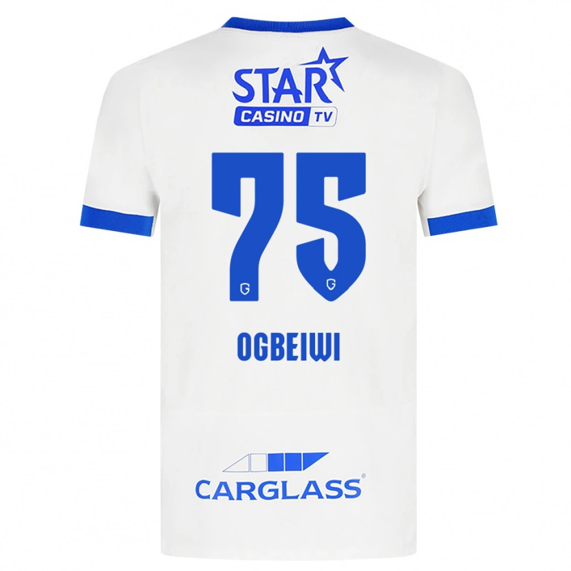 Danxen Homem Camisola Precious Ogbeiwi #75 Branco Azul Alternativa 2026/27 Camisa
