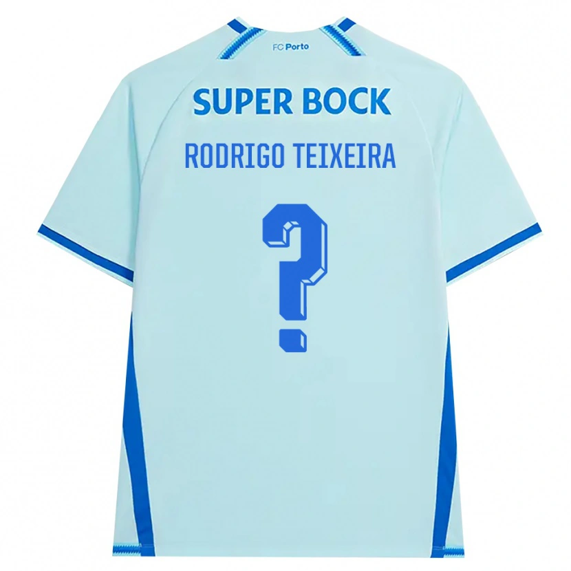 Danxen Homem Camisola Rodrigo Teixeira #0 Lightcyan Azul Terceiro 2026/27 Camisa