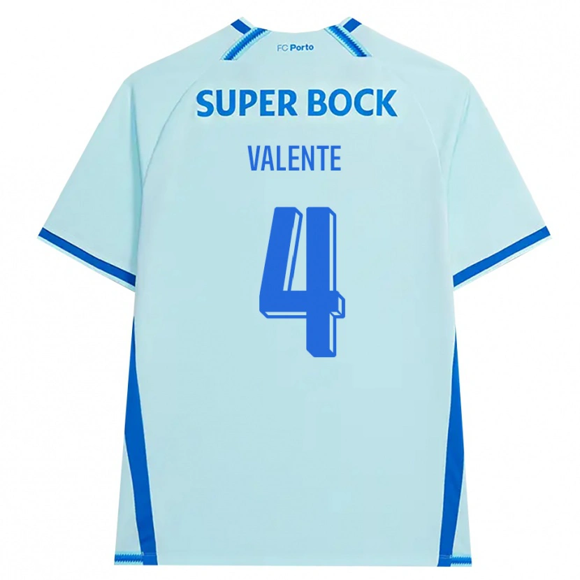 Danxen Homem Camisola Salvador Valente #4 Lightcyan Azul Terceiro 2026/27 Camisa