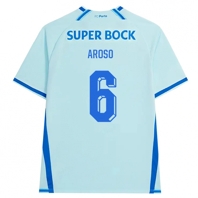 Danxen Homem Camisola Carolina Aroso #6 Lightcyan Azul Terceiro 2026/27 Camisa