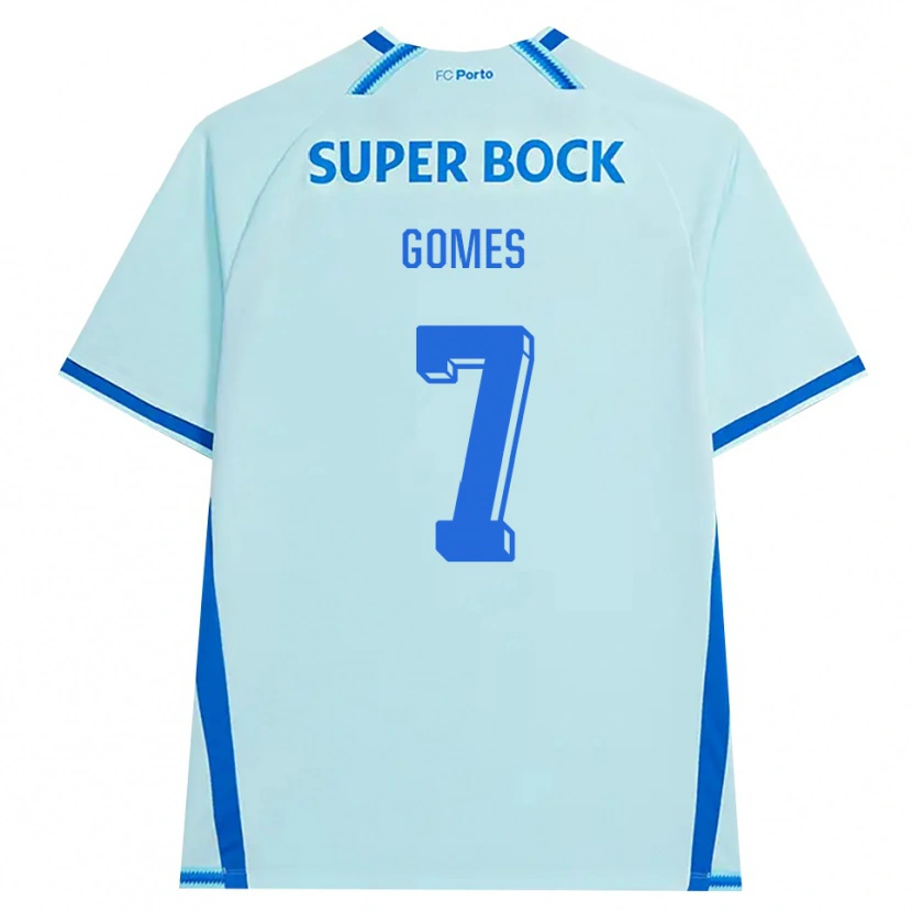 Danxen Homem Camisola William Gomes #7 Lightcyan Azul Terceiro 2026/27 Camisa