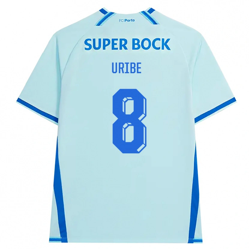 Danxen Homem Camisola Mateus Uribe #8 Lightcyan Azul Terceiro 2026/27 Camisa