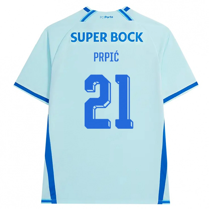 Danxen Homem Camisola Dominik Prpić #21 Lightcyan Azul Terceiro 2026/27 Camisa
