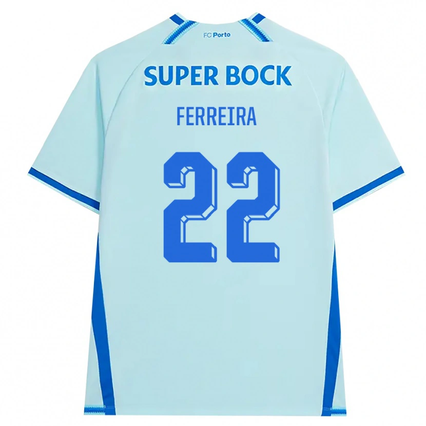 Danxen Homem Camisola Joana Ferreira #22 Lightcyan Azul Terceiro 2026/27 Camisa