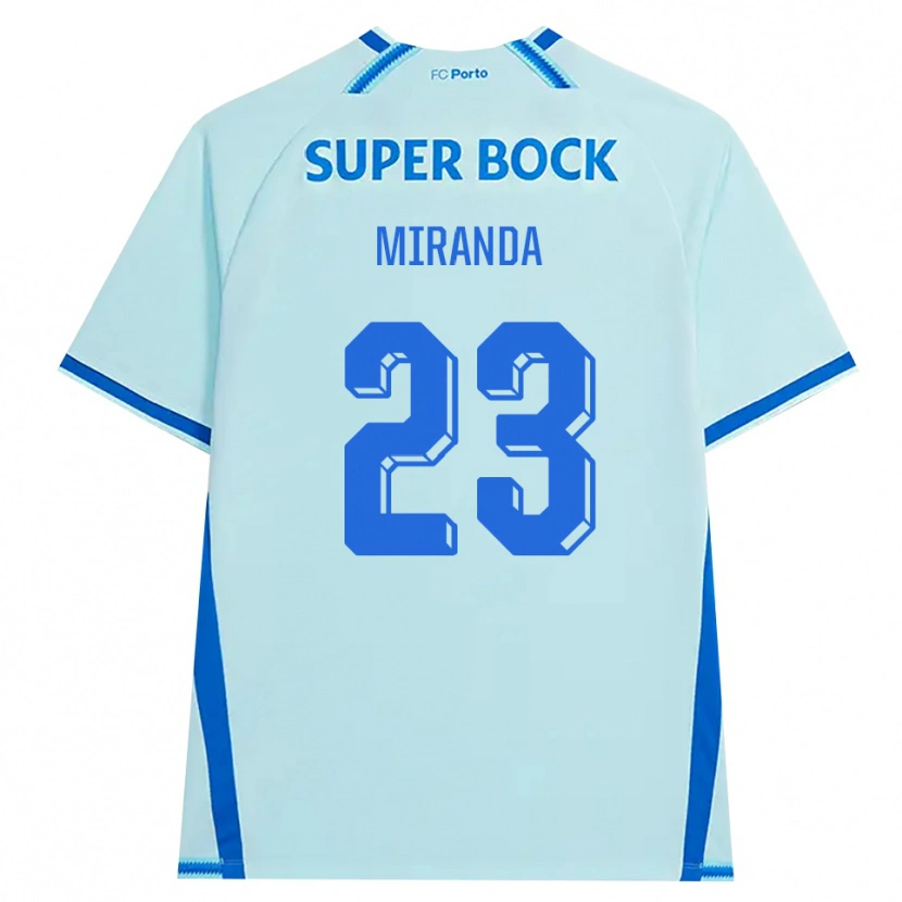 Danxen Homem Camisola João Miranda #23 Lightcyan Azul Terceiro 2026/27 Camisa