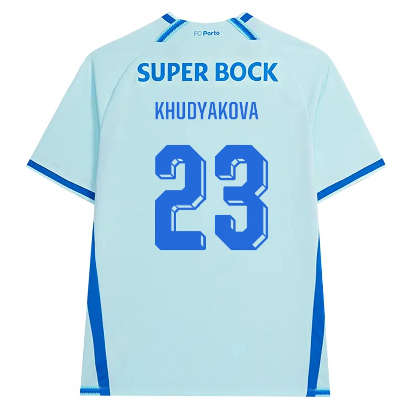 Danxen Homem Camisola Verónica Khudyakova #23 Lightcyan Azul Terceiro 2026/27 Camisa