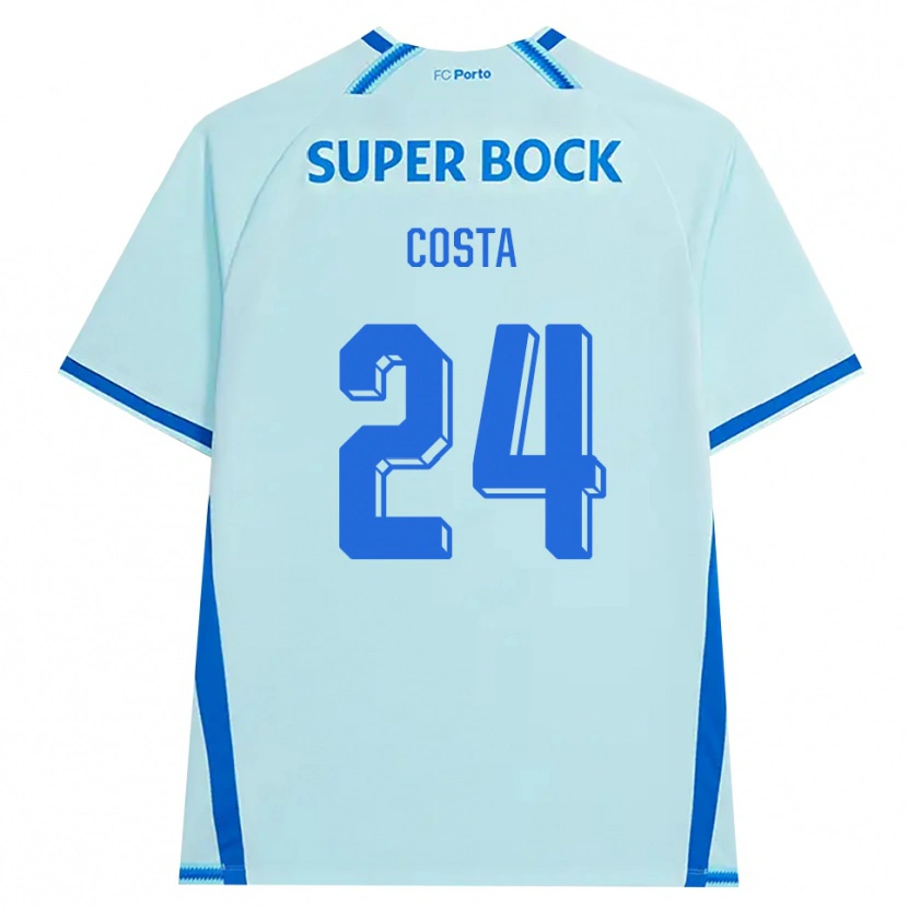 Danxen Homem Camisola João Costa #24 Lightcyan Azul Terceiro 2026/27 Camisa