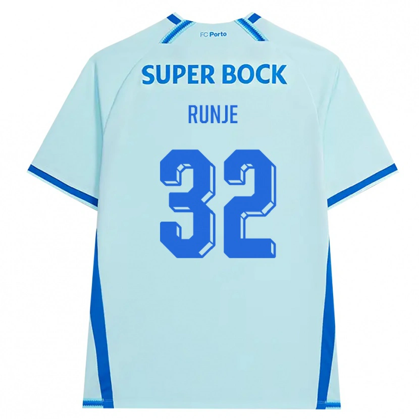 Danxen Homem Camisola Roko Runje #32 Lightcyan Azul Terceiro 2026/27 Camisa
