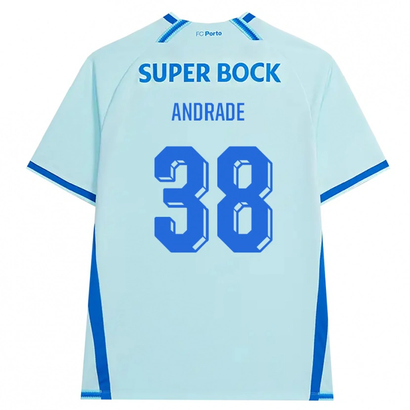 Danxen Homem Camisola Fernando Andrade #38 Lightcyan Azul Terceiro 2026/27 Camisa