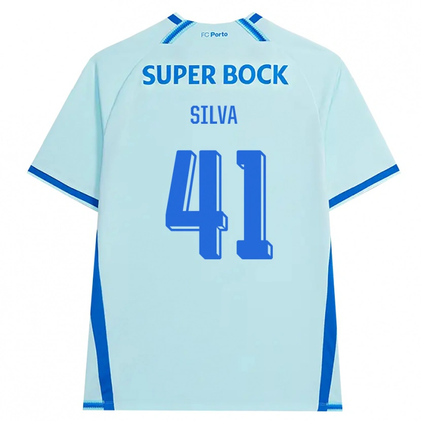 Danxen Homem Camisola Gonçalo Silva #41 Lightcyan Azul Terceiro 2026/27 Camisa