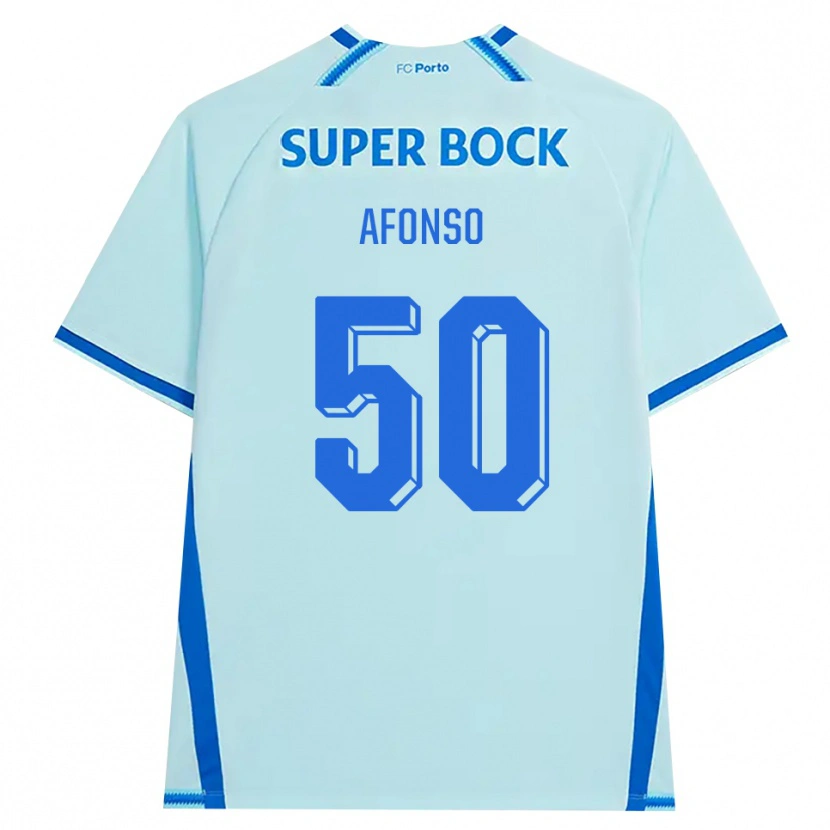 Danxen Homem Camisola João Afonso #50 Lightcyan Azul Terceiro 2026/27 Camisa