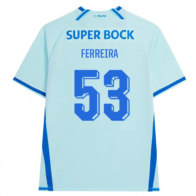 Danxen Homem Camisola Eduardo Ferreira #53 Lightcyan Azul Terceiro 2026/27 Camisa