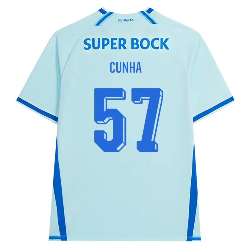 Danxen Homem Camisola Duarte Cunha #57 Lightcyan Azul Terceiro 2026/27 Camisa