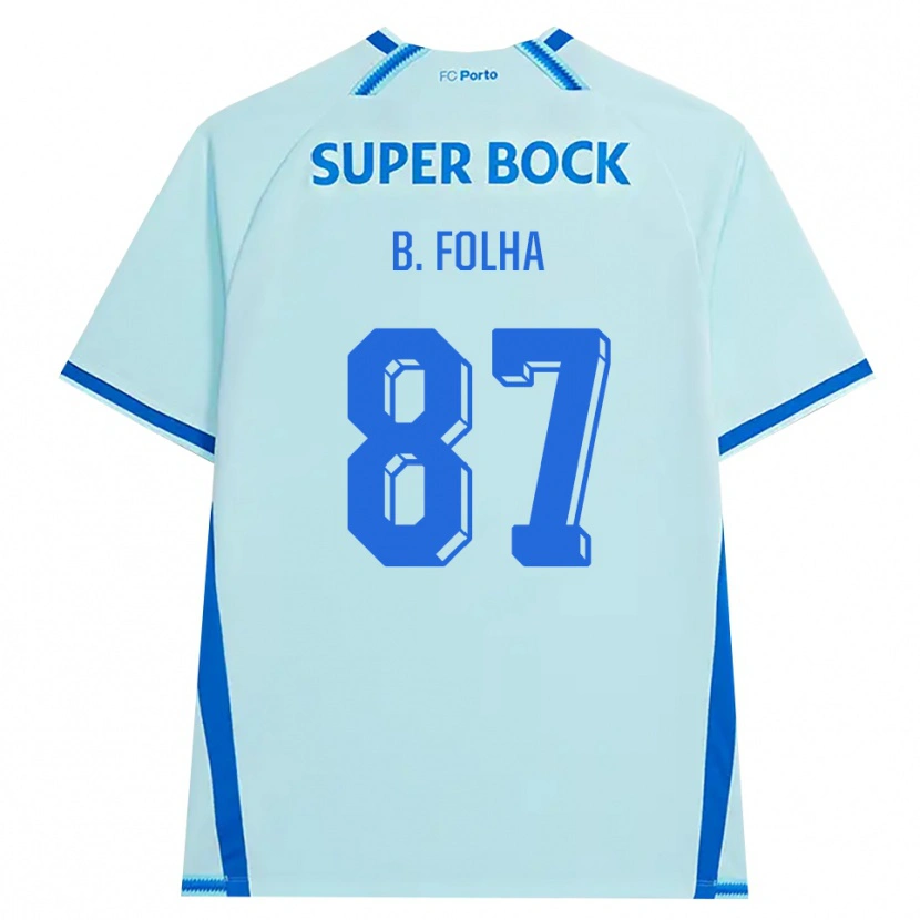 Danxen Homem Camisola Bernardo Folha #87 Lightcyan Azul Terceiro 2026/27 Camisa