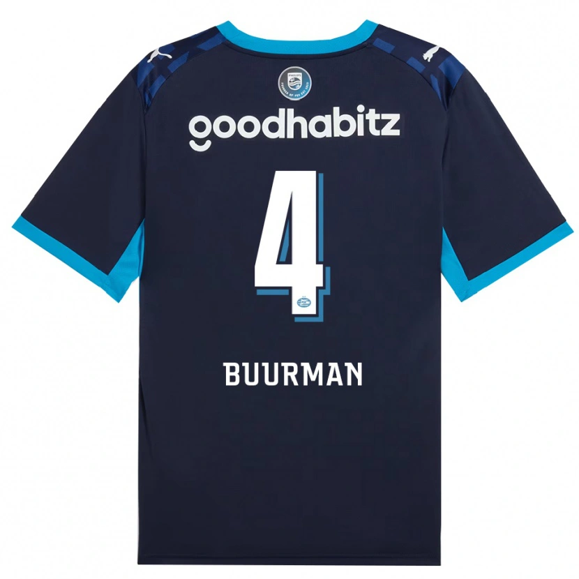 Danxen Homem Camisola Veerle Buurman #4 Dodgerblue Royalblue Terceiro 2026/27 Camisa