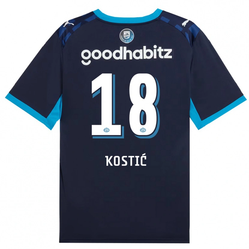 Danxen Homem Camisola Filip Kostic #18 Dodgerblue Royalblue Terceiro 2026/27 Camisa