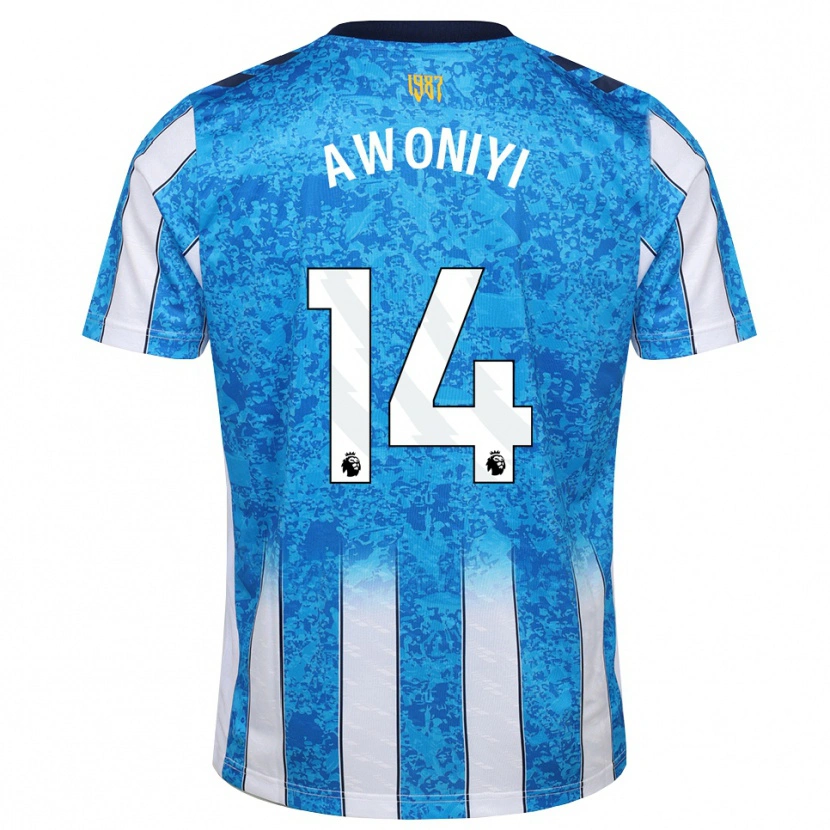 Danxen Homem Camisola Taiwo Awoniyi #14 Branco Azul Laranja Principal 2026/27 Camisa