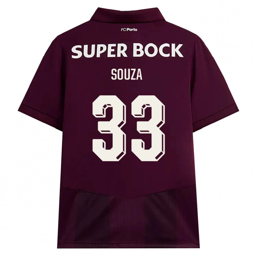 Danxen Homem Camisola João Victor De Souza Menezes #33 Borgonha Branco Alternativa 2026/27 Camisa
