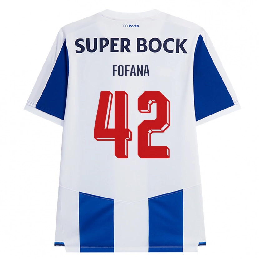 Danxen Homem Camisola Seko Fofana #42 Azul Branco Vermelho Principal 2026/27 Camisa