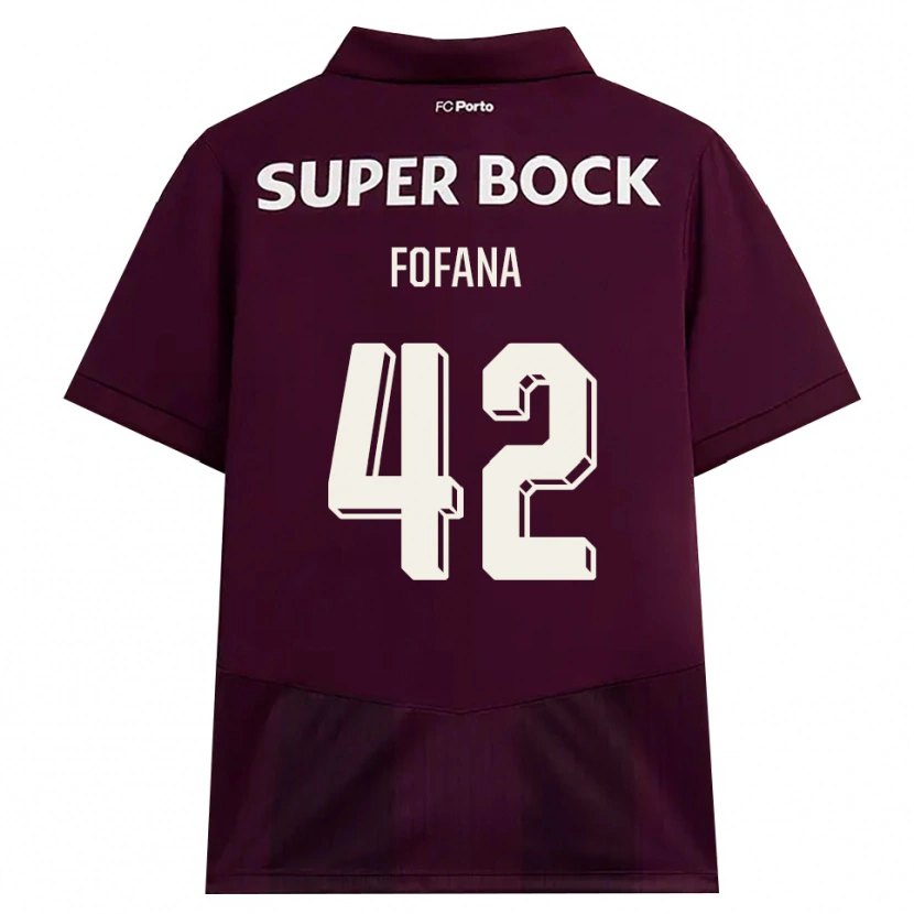 Danxen Homem Camisola Seko Fofana #42 Borgonha Branco Alternativa 2026/27 Camisa