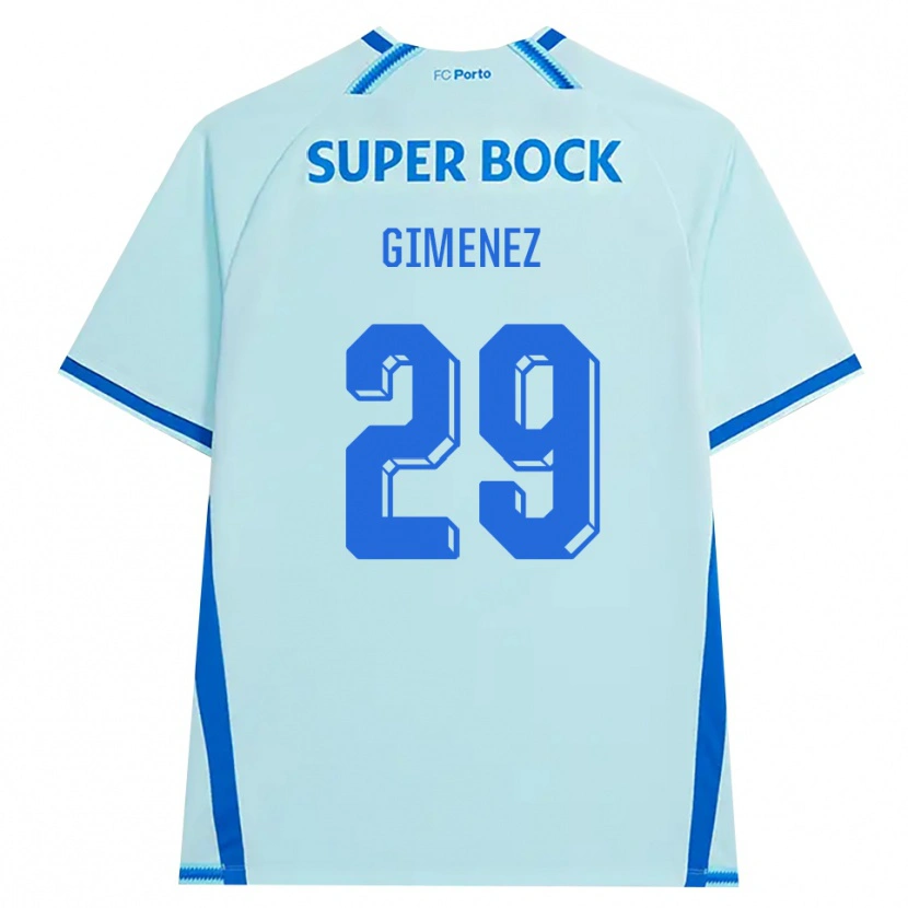 Danxen Homem Camisola Santiago Gimenez #29 Lightcyan Azul Terceiro 2026/27 Camisa