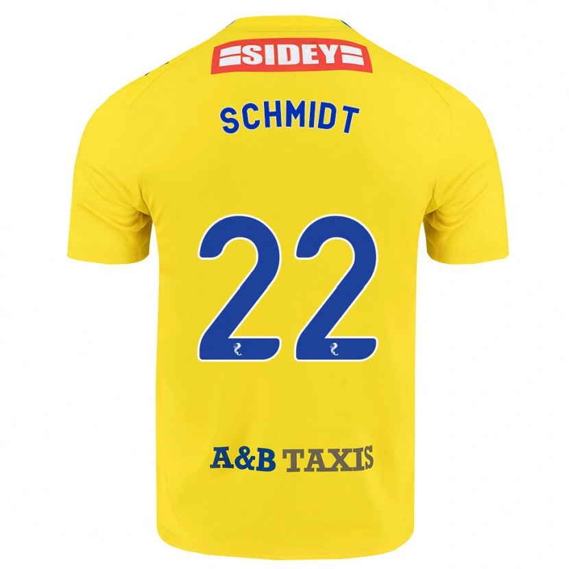 Danxen Homem Camisola Danny Schmidt #22 Amarelo Azul Preto Alternativa 2026/27 Camisa