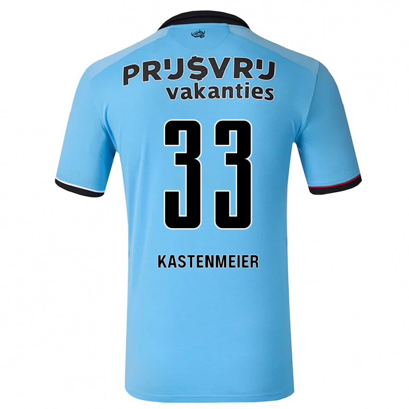 Danxen Homem Camisola Florian Kastenmeier #33 Deepskyblue Preto Vermelho Alternativa 2026/27 Camisa