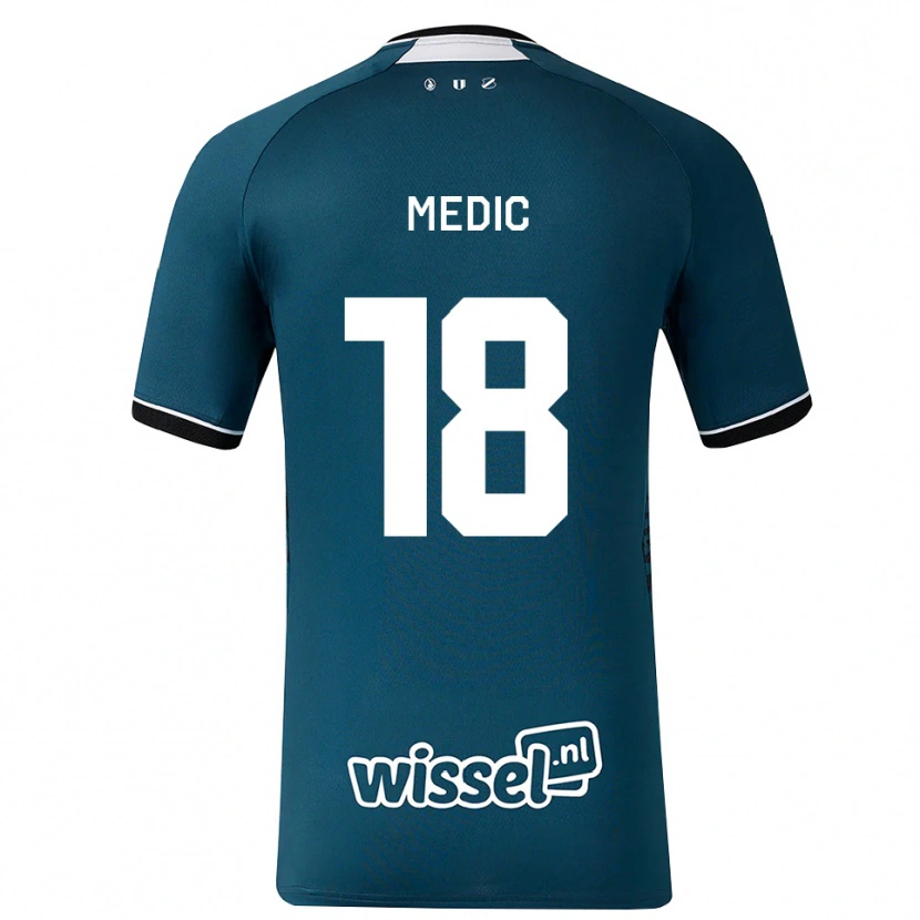 Danxen Homem Camisola Jakov Medic #18 Darkslategray Branco Alternativa 2026/27 Camisa