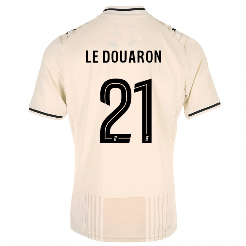 Danxen Homem Camisola Jérémy Le Douaron #21 Renda Preta Branco Antigo Alternativa 2026/27 Camisa