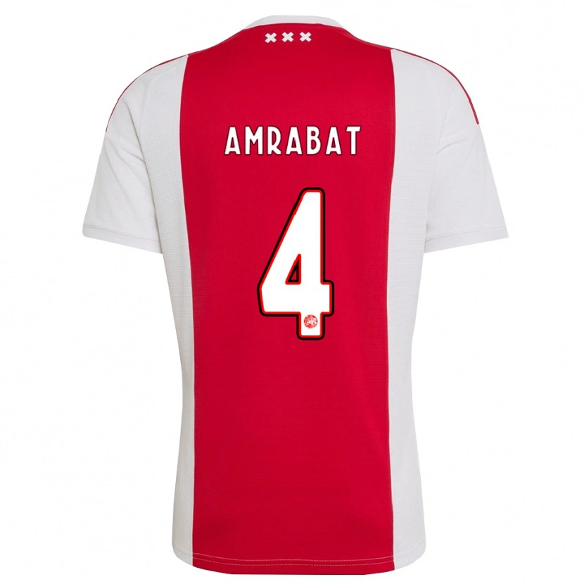 Danxen Homem Camisola Sofyan Amrabat #4 Vermelho Branco Amarelo Principal 2026/27 Camisa