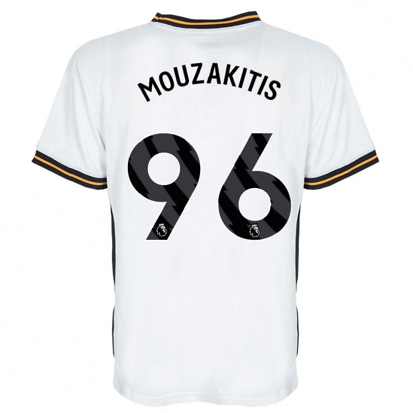 Danxen Homem Camisola Christos Mouzakitis #96 Branco Laranja Preto Alternativa 2026/27 Camisa