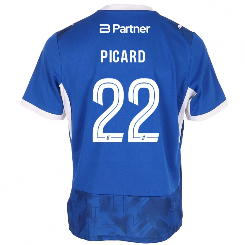 Danxen Mulher Camisola Hugo Picard #22 Azul Médio Branco Principal 2026/27 Camisa