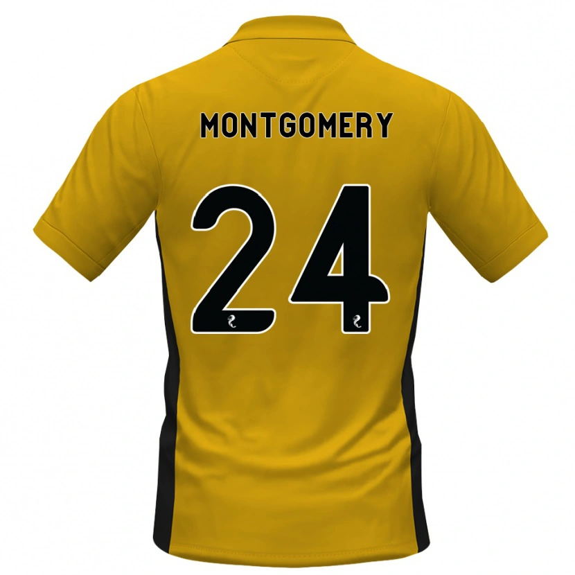 Danxen Mulher Camisola Adam Montgomery #24 Laranja Preto Principal 2026/27 Camisa