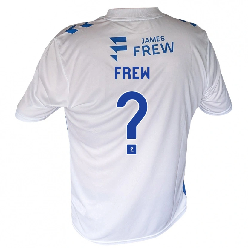 Danxen Mulher Camisola Tony Frew #0 Azul Real Branco Principal 2026/27 Camisa