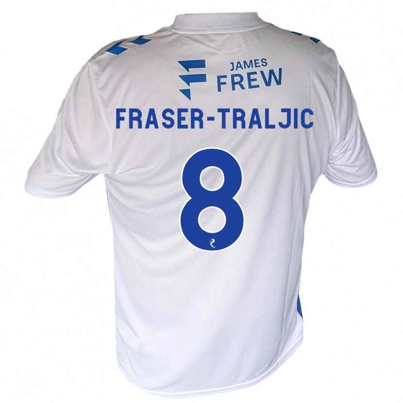Danxen Mulher Camisola Kali Fraser-Traljic #8 Azul Real Branco Principal 2026/27 Camisa