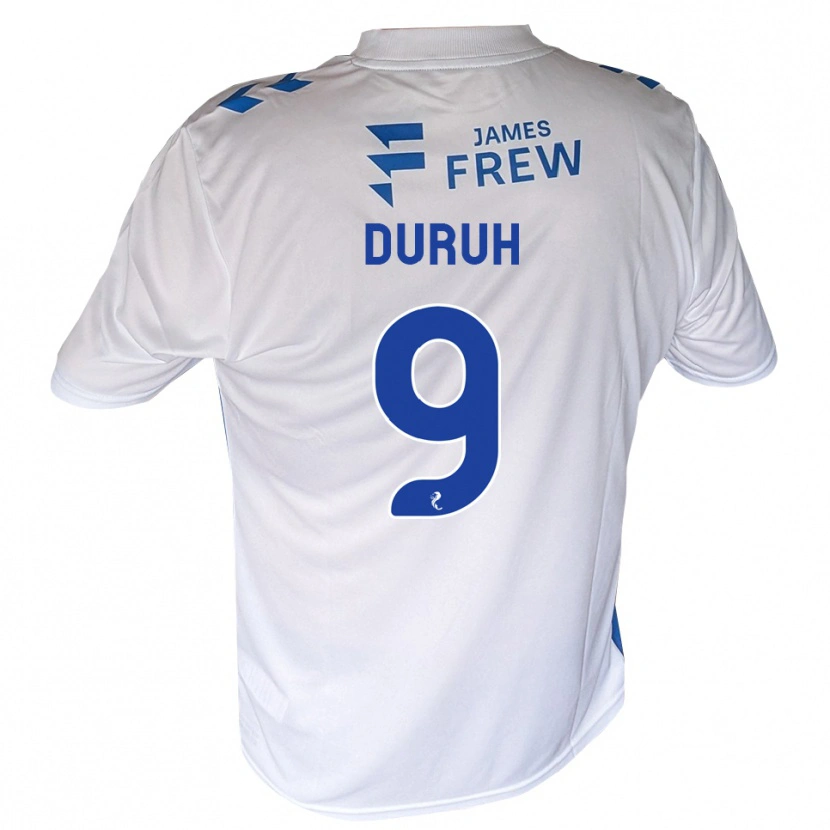 Danxen Mulher Camisola Samuel Duruh #9 Azul Real Branco Principal 2026/27 Camisa