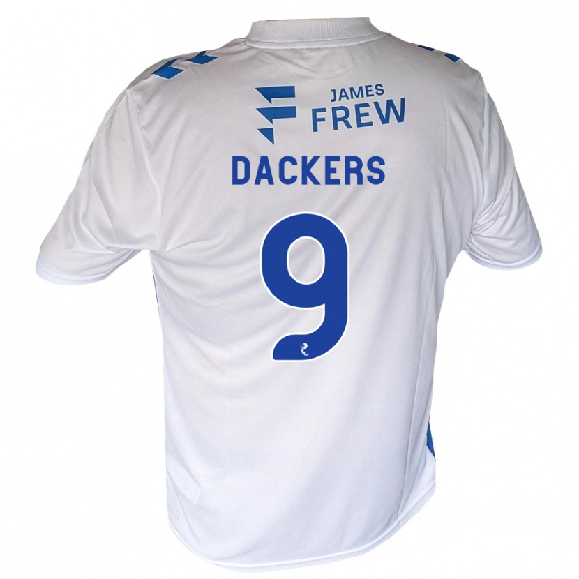 Danxen Mulher Camisola Marcus Dackers #9 Azul Real Branco Principal 2026/27 Camisa