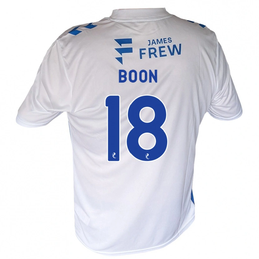 Danxen Mulher Camisola Aiden Boon #18 Azul Real Branco Principal 2026/27 Camisa