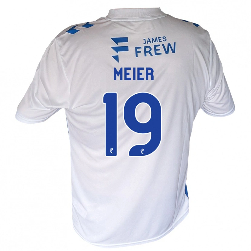 Danxen Mulher Camisola Jonathan Meier #19 Azul Real Branco Principal 2026/27 Camisa