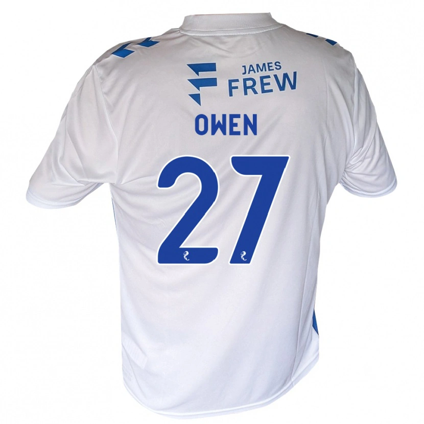 Danxen Mulher Camisola Ieuan Owen #27 Azul Real Branco Principal 2026/27 Camisa