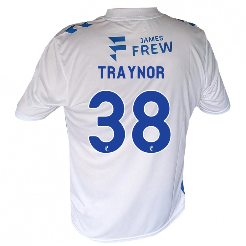 Danxen Mulher Camisola Archie Traynor #38 Azul Real Branco Principal 2026/27 Camisa