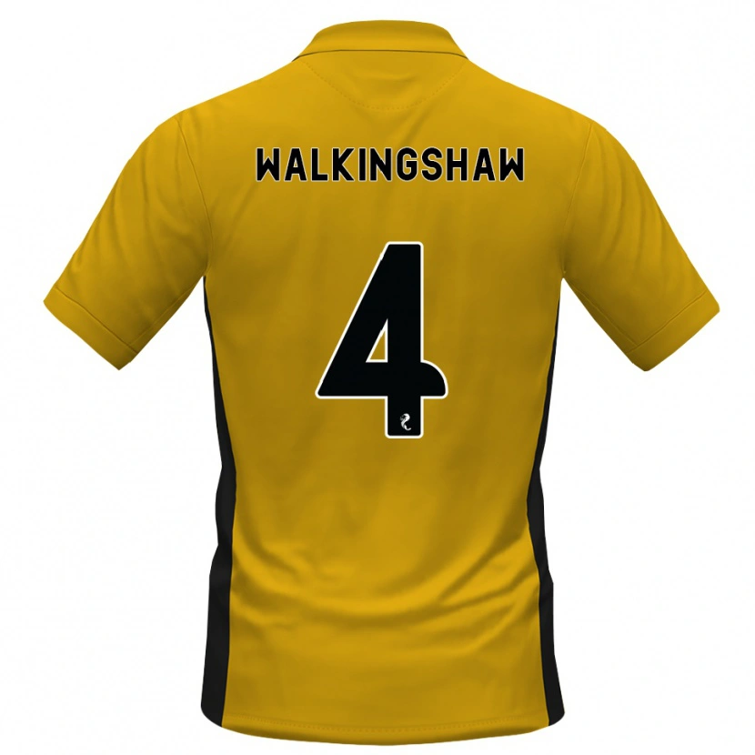 Danxen Mulher Camisola Rachel Walkingshaw #4 Laranja Preto Principal 2026/27 Camisa