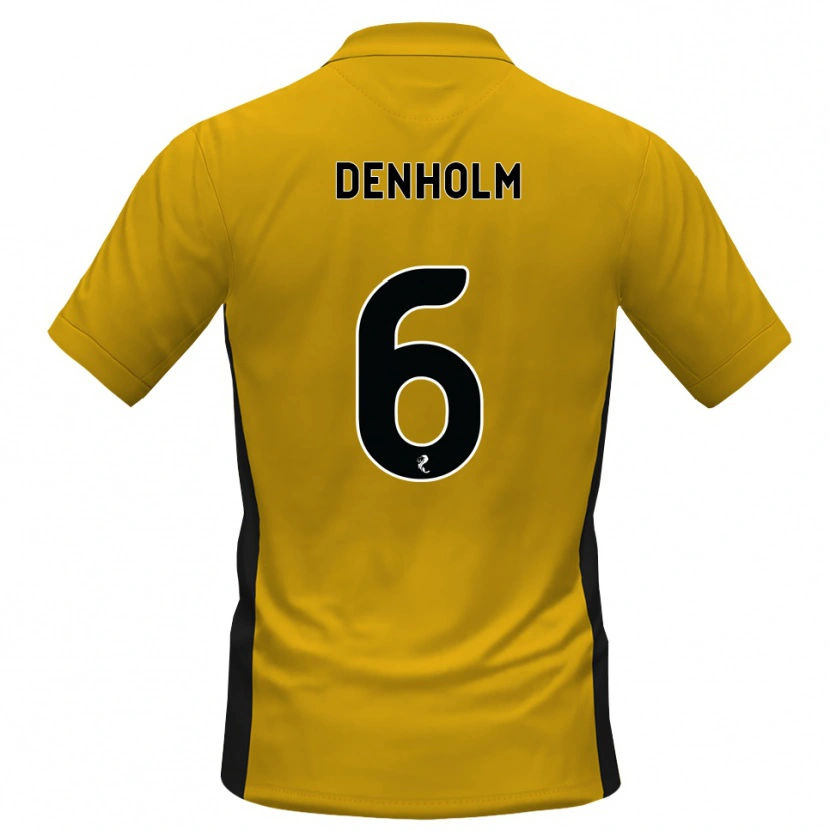 Danxen Mulher Camisola Aidan Denholm #6 Laranja Preto Principal 2026/27 Camisa