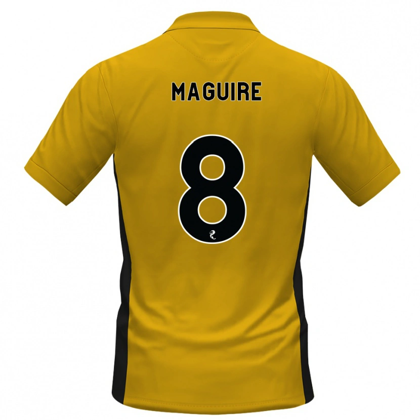 Danxen Mulher Camisola Ciaran Maguire #8 Laranja Preto Principal 2026/27 Camisa